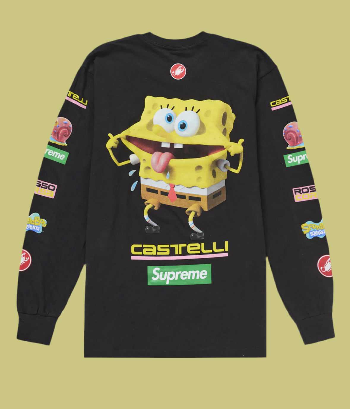 Supreme SpongeBob/Castelli Racing L/S Tee – RL Vault Supreme SpongeBob/Castelli Racing L/S Tee – RL Vault
